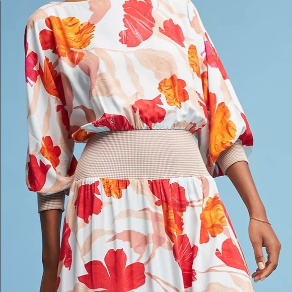 NWOT Anthropologie Floral Midi Dress - Picture 2 of 15